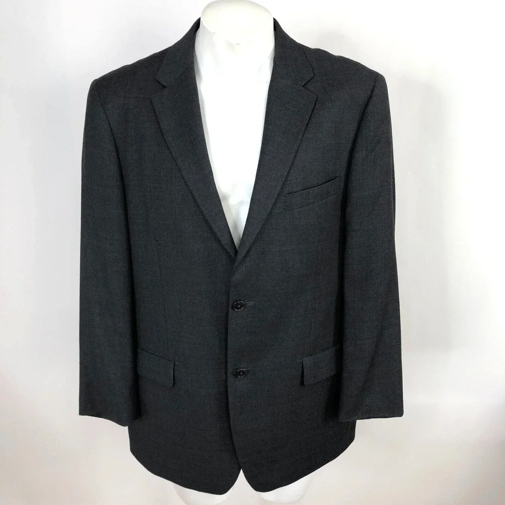Joseph & Feiss Gold NO TAG 44 Glen Plaid Blazer Suit Sport Coat Jacket Gray